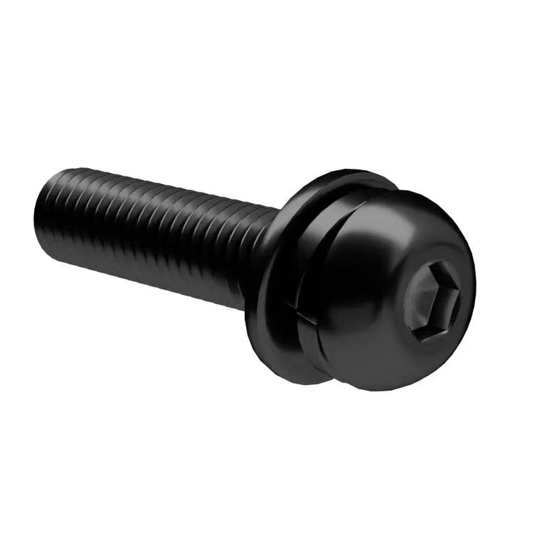 Black coated flange screws